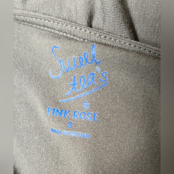 Sweet Tea's Pink Rose Soft Lightweight T Shirt Tee Dress Asymmetrical - Picture 4 of 6